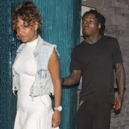 Lil Wayne and Christina Milian together.